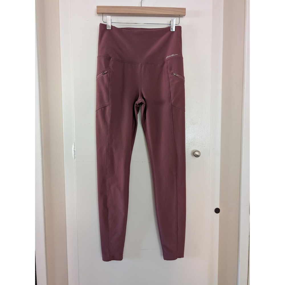 Eddie Bauer Women's S Dusty Rose Athleisure Leggings Zip Pockets Workout‎ Sports